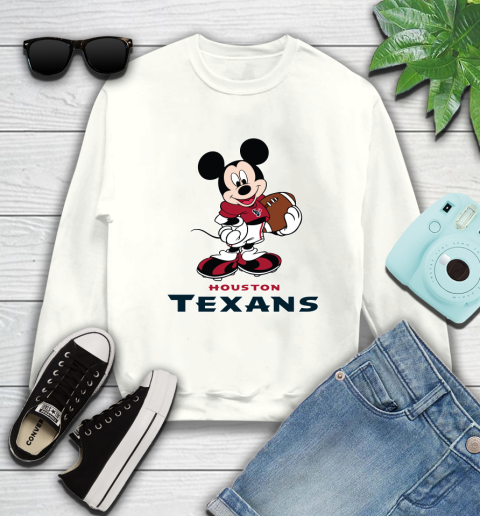 NFL Football Houston Texans Cheerful Mickey Mouse Shirt Sweatshirt 2