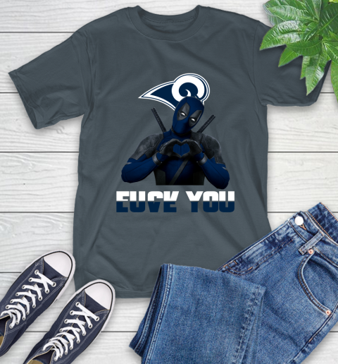 NHL Los Angeles Rams Deadpool Love You Fuck You Football Sports T-Shirt 10