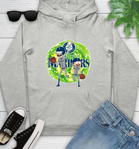 MLB Seattle Mariners Rick And Morty Baseball Sports Youth Hoodie