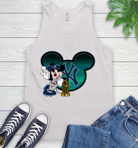 MLB New York Yankees The Commissioner's Trophy Mickey Mouse Disney Tank Top