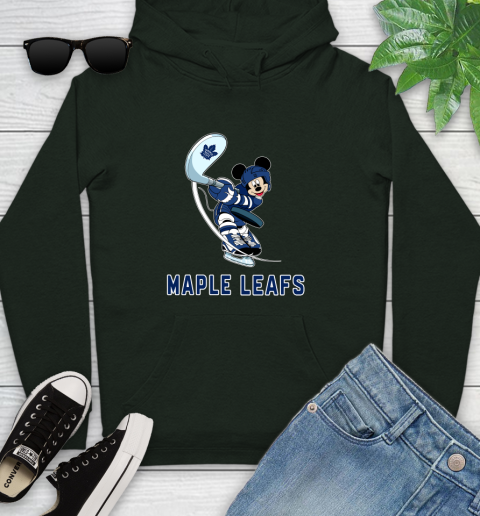 NHL Hockey Toronto Maple Leafs Cheerful Mickey Mouse Shirt Youth Hoodie 12