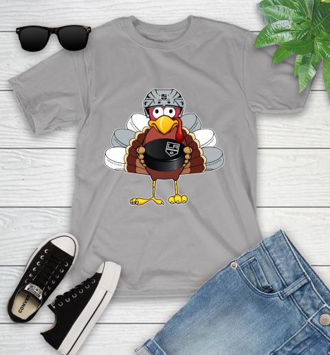 Los Angeles Kings Turkey Thanksgiving Day Youth T-Shirt 4