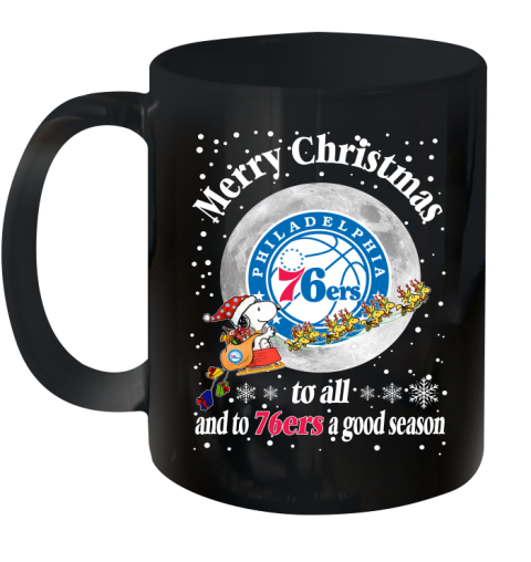 Philadelphia 76ers Merry Christmas To All And To 76ers A Good Season NBA Basketball Sports Ceramic Mug 11oz