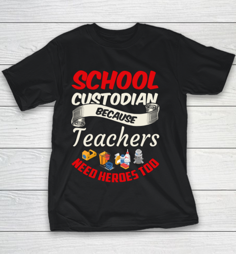 School Custodian Shirt Jokey Funny Saying Custodian Youth T-Shirt