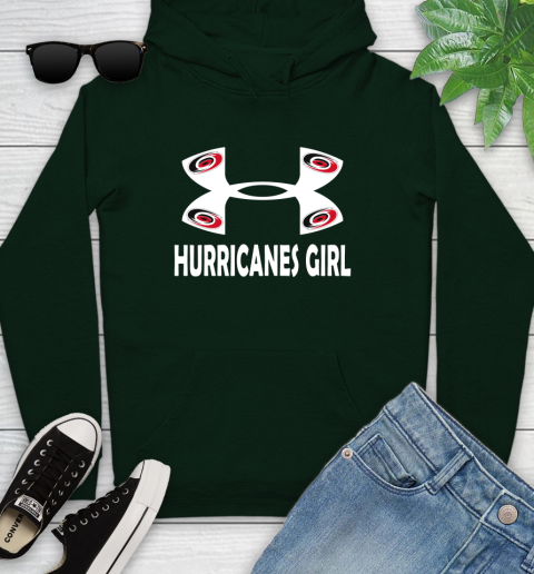 NHL Carolina Hurricanes Girl Under Armour Hockey Sports Youth Hoodie 14