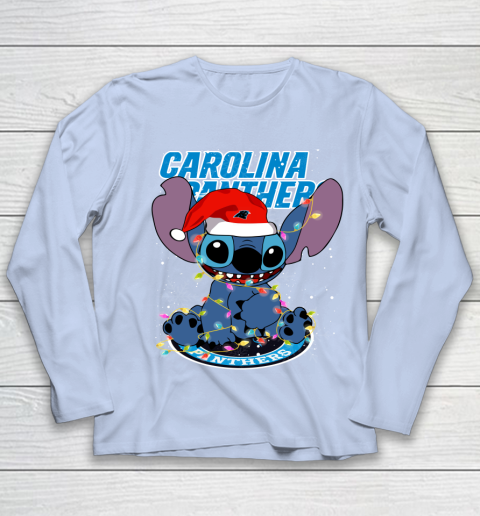 Carolina Panthers NFL Football noel stitch Christmas Youth Long Sleeve 5