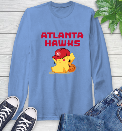NBA Pikachu Basketball Sports Atlanta Hawks Long Sleeve T-Shirt 11