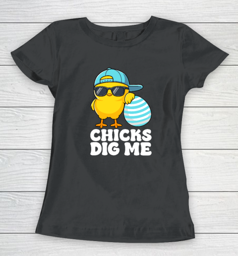 Chicks Dig Me Happy Easter Funny Women's T-Shirt