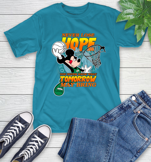 Boston Celtics NBA Basketball Mickey Disney Never Lose Hope T-Shirt 9