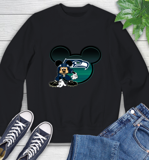 NFL Seattle Seahawks Mickey Mouse Disney Football T Shirt Sweatshirt 2