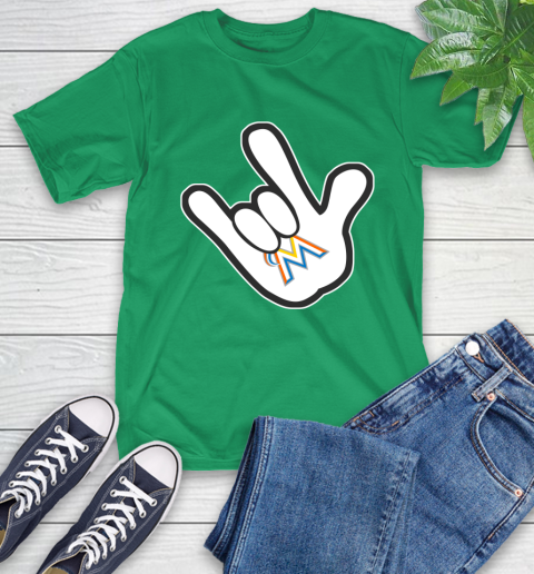 Miami Marlins MLB Baseball Mickey Rock Hand Disney T-Shirt 7