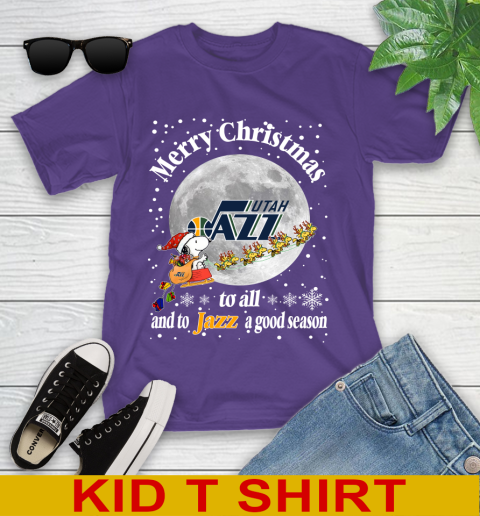 Utah Jazz Merry Christmas To All And To Jazz A Good Season NBA Basketball Sports Youth T-Shirt 3