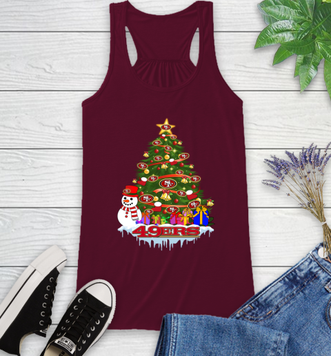 San Francisco 49ers Merry Christmas NFL Football Sports Racerback Tank 3