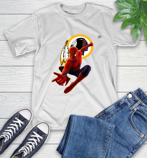 NFL Spider Man Avengers Endgame Football Washington Redskins T-Shirt