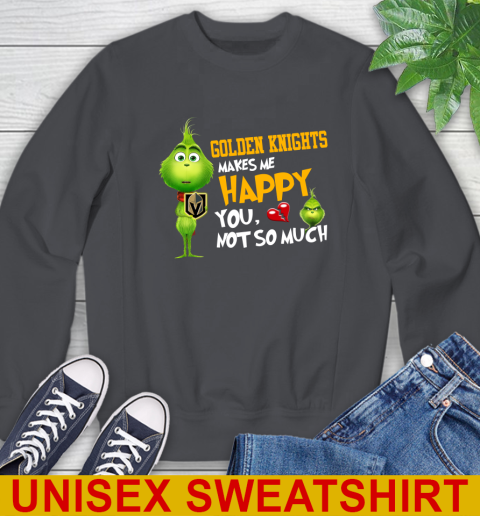 NHL Vegas Golden Knights Makes Me Happy You Not So Much Grinch Hockey Sports Sweatshirt 7