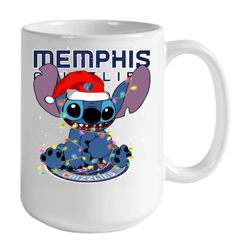 Memphis Grizzlies NBA noel stitch Basketball Christmas Color Changing Mug 15oz 2