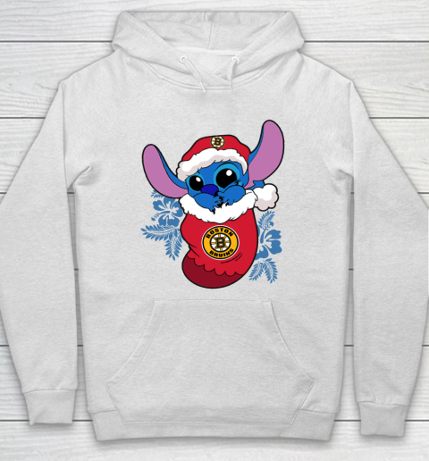 Boston Bruins Christmas Stitch In The Sock Funny Disney NHL Hoodie