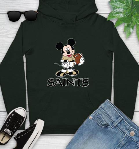 NFL Football New Orleans Saints Cheerful Mickey Mouse Shirt Youth Hoodie 12