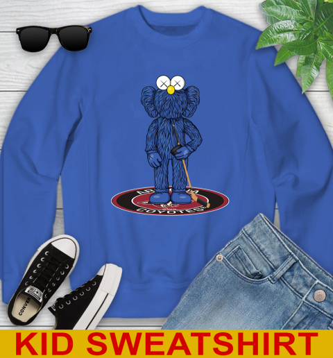 NHL Hockey Arizona Coyotes Kaws Bff Blue Figure Shirt Youth Sweatshirt 7
