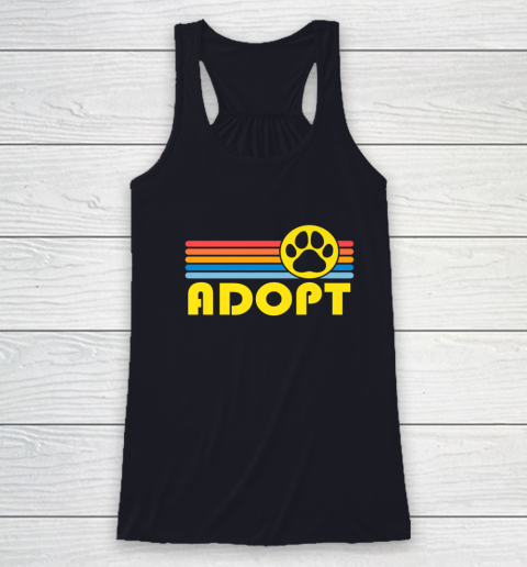 Rescue Animal Adoption Adopt Cat or Dog Vintage Retro Sunset Racerback Tank 7