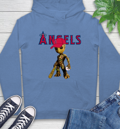 MLB Los Angeles Angels Groot Guardians Of The Galaxy Baseball Hoodie 11