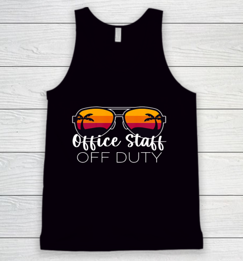 Office Staff Off Duty Sunglasses Beach Sunset Tank Top