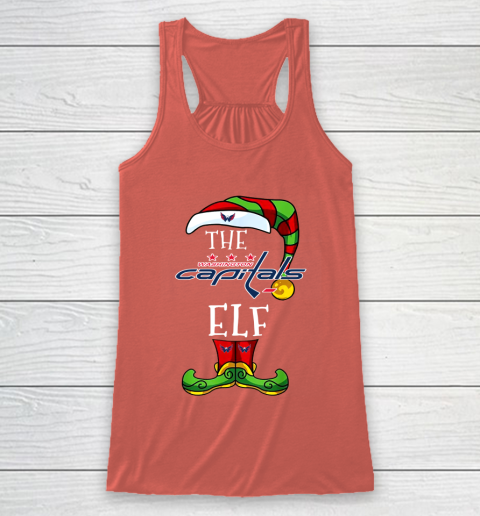 Washington Capitals Christmas ELF Funny NHL Racerback Tank 3