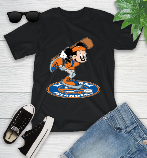 NHL Hockey New York Islanders Cheerful Mickey Disney Shirt Youth T-Shirt
