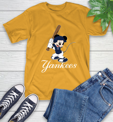 MLB Baseball New York Yankees Cheerful Mickey Mouse Shirt T-Shirt 3
