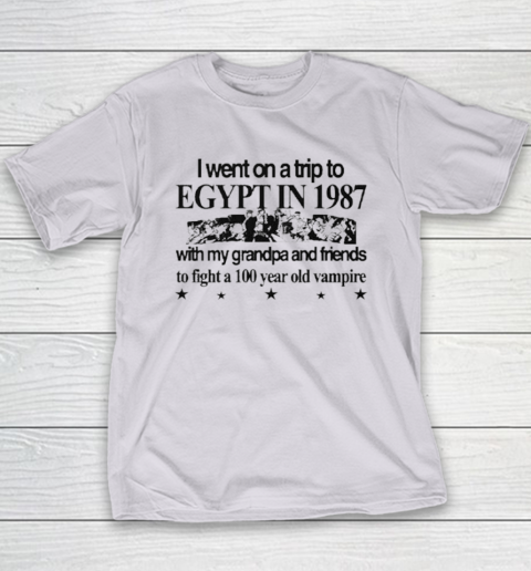 Jojo's Bizarre Adventure I Went To Egypt To Fight A Vampire Youth T-Shirt 3