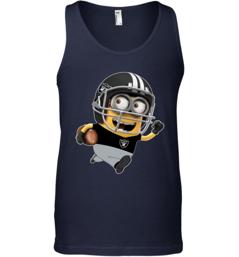 NFL Oakland Raiders Minions Disney Football Sports ktE0SjpICtS unisex tank 17 95 151514 front navy