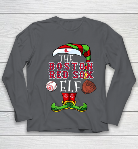 Boston Red Sox Christmas ELF Funny MLB Youth Long Sleeve 6
