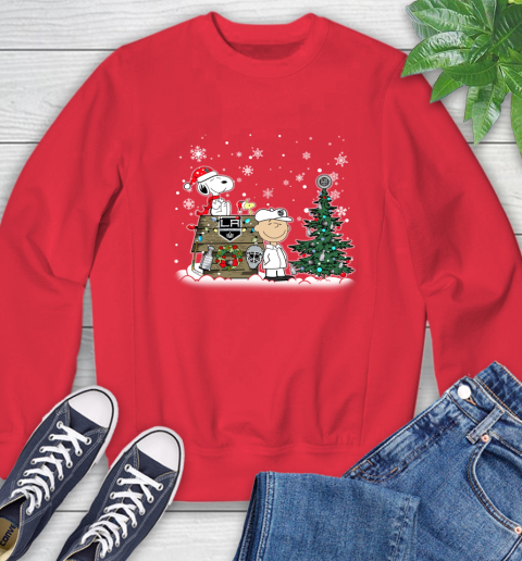 NHL Los Angeles Kings Snoopy Charlie Brown Woodstock Christmas Stanley Cup Hockey Sweatshirt 10