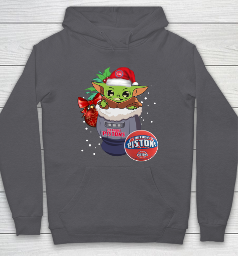 Detroit Pistons Christmas Baby Yoda Star Wars Funny Happy NBA Hoodie 7