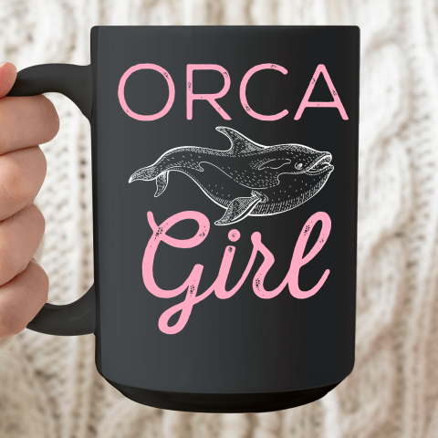 Funny Orca Lover Graphic for Women Girls Kids Whale Ceramic Mug 15oz