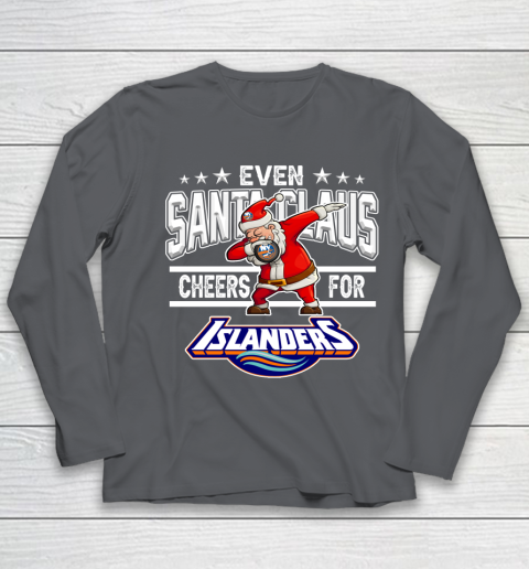 New York Islanders Even Santa Claus Cheers For Christmas NHL Youth Long Sleeve 6