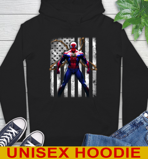 NFL Football Minnesota Vikings Spider Man Avengers Marvel American Flag Shirt Hoodie