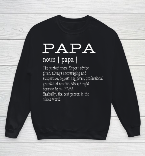 Grandpa Funny Gift Apparel  Papa Definition Grandpa Father's Day Gifts Me Youth Sweatshirt