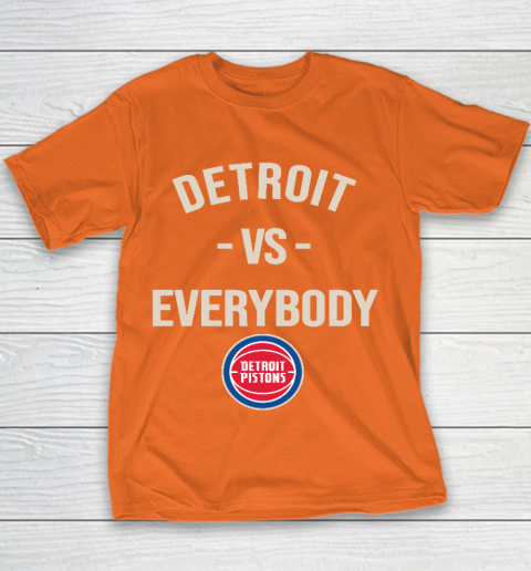 Detroit Pistons Vs Everybody Youth T-Shirt 4