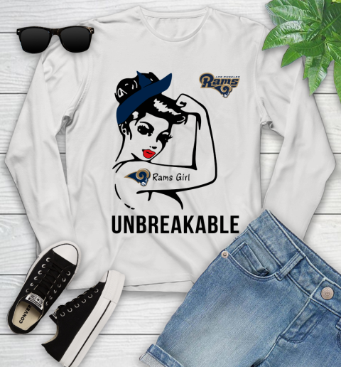 NFL Los Angeles Rams Girl Unbreakable Football Sports Youth Long Sleeve