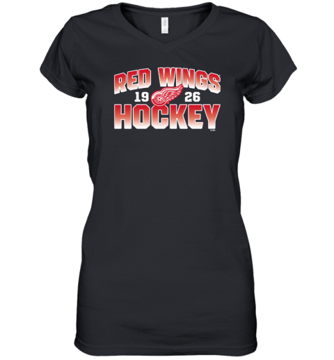 Detroit Red Wings Fanatics Branded Red Skate Or Die Est 1926 Women's V-Neck T-Shirt
