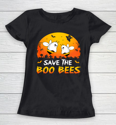 Save The Boo Bees Funny Breast Cancer Awareness Halloween Women's T-Shirt