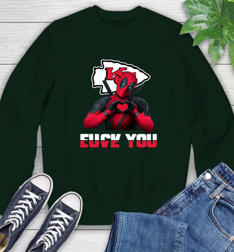 NHL Kansas City Chiefs Deadpool Love You Fuck You Football Sports Sweatshirt 12
