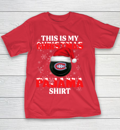 Montreal Canadiens This Is My Christmas Pajama Shirt NHL Youth T-Shirt 7