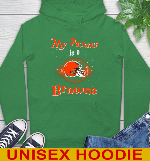 NFL Football Harry Potter My Patronus Is A Cleveland Browns Hoodie 8