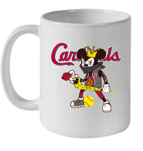 St.Louis Cardinals MLB Baseball Mickey Peace Sign Sports Ceramic Mug 11oz