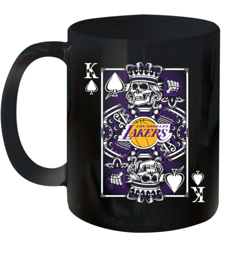 Los Angeles Lakers NBA Basketball The King Of Spades Death Cards Shirt Ceramic Mug 11oz