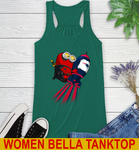 NFL Football New England Patriots Deadpool Minion Marvel Shirt Racerback Tank 5