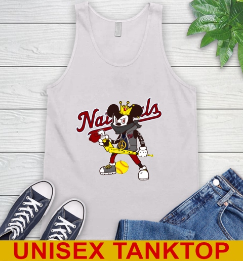 Washington Nationals MLB Baseball Mickey Peace Sign Sports Tank Top