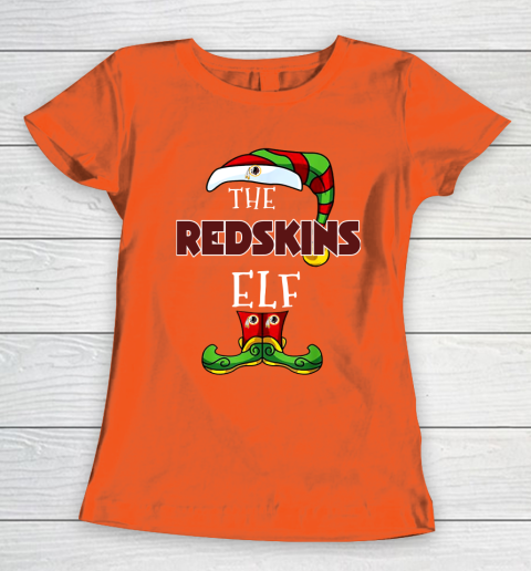 Washington Redskins Christmas ELF Funny NFL Women's T-Shirt 3